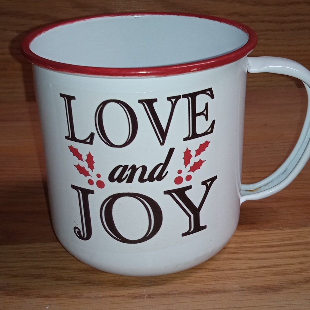 Love and Joy Christmas mug